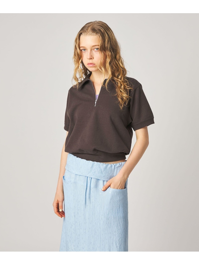＜Steven Alan＞コットン スウェット ハーフジップ プルオーバー Steven Alan ビューティー＆ユース　ユナイテッドアローズ トップス カットソー・Tシャツ ネイビー ホワイト ブラウン【送料無料】[ Fashion]