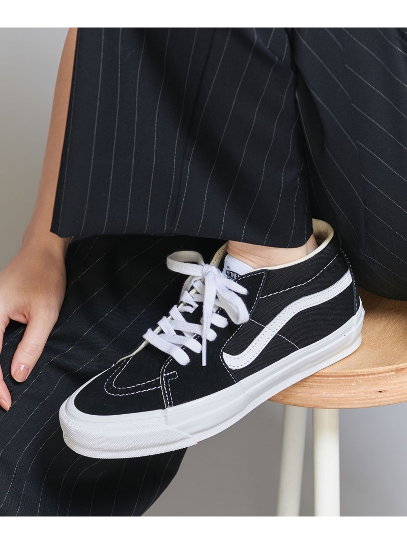 美品 バンズ SK8Mid REISSUE 83 LX チェッカー ボルト 27 VANS バンズ スニーカー SK8-Mid REISSUE 83 LX PIG SUEDE SEA