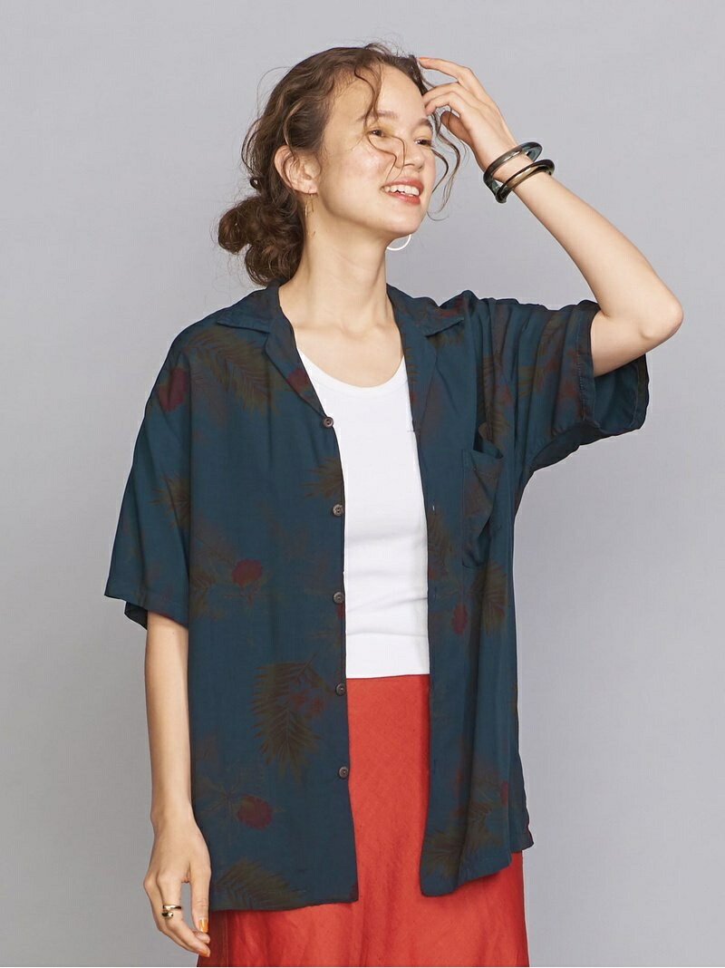 別注 Two Palms アロハシャツ Beauty Youth United Arrows ビューティ ユース ユナイテッドアローズ シャツ ブラウス 半袖シャツ ネイビー 黒ん坊 送料無料 Rakuten Fashion Beauty Youth United Arrows レディース シャツ ブラウス ビューティ ユース ユナイテッド