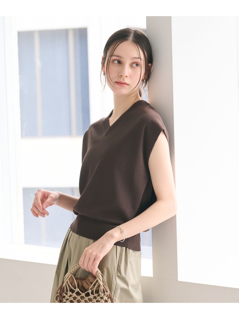 【楽天市場】【SALE／30%OFF】フルニードル フレンチスリーブ ニットプルオーバー ウォッシャブル BEAUTY&YOUTH ...