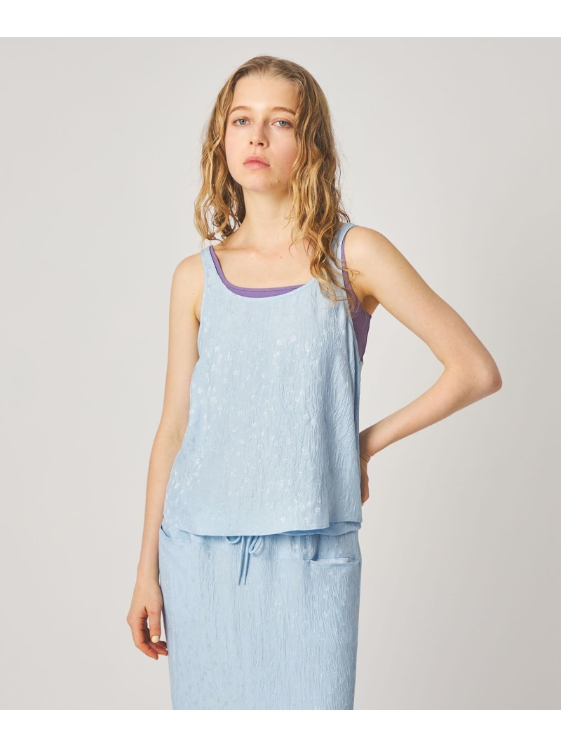 ＜Steven Alan＞お花 ジャ差し固める 貯蔵タンクいの一番 Steven Alan もの言う花＆青少年 ユナイテッドアローズ トップス ノースリーブ・貯蔵タンクいの一番 黒いこと 青色【貨物輸送無料】[ Fashion] レディースファッション-トップス-タンクトップ