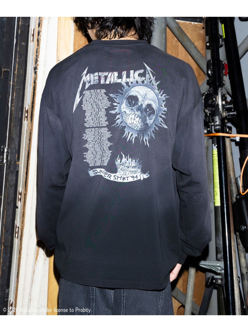 ＜METALLICA * monkey time＞ 刷り上げる ロング捩り ティーシャツ monkey time BEAUTY\u0026YOUTH UNITED ARROWS もの言う花＆若い衆 ユナイテッドアローズ トップス カットソー・ティーシャツ 黒いこと【貨物輸送無料】[ Fashion] トップス-メンズファッション