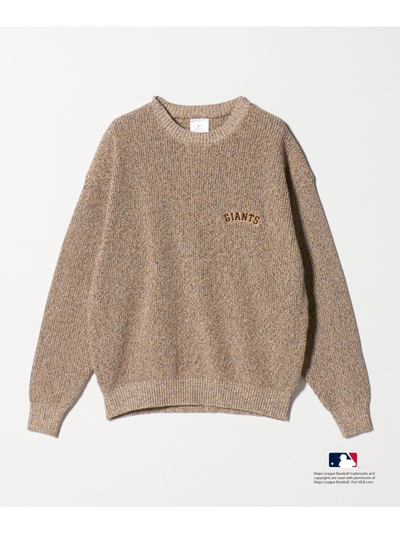 【SALE／40%OFF】＜CGS.＞MLB コットン クルーネック ニット California General Store ビューティー＆ユース　ユナイテッドアローズ トップス ニット オレンジ ブラウン【RBA_E】【送料無料】[ Fashion]｜BEAUTY＆YOUTH UNITED ARROWS