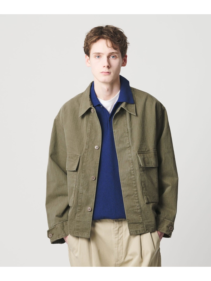 【SALE／19%OFF】ヴィンテージ ヘリンボーン BDU ジャケット ショート BEAUTY&YOUTH UNITED ARROWS ビューティー＆ユース　ユナイテッドアローズ ジャケット・アウター その他のジャケット・アウター グリーン【RBA_E】【送料無料】[ Fashion]