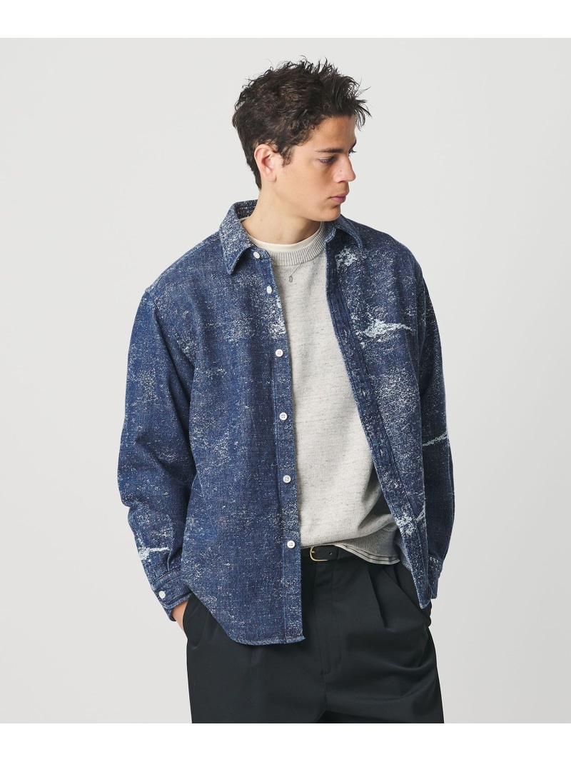 【SALE／40%OFF】ジャガード デニム レギュラー シャツ FORM型 ver2 BEAUTY&YOUTH UNITED ARROWS ビューティー＆ユース　ユナイテッドアローズ トップス シャツ・ブラウス グレー【RBA_E】【送料無料】[ Fashion]｜BEAUTY＆YOUTH UNITED ARROWS