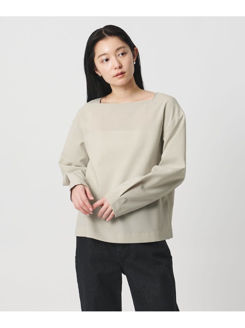 ＜MARW UNITED ARROWS＞スクエアネック ブラウス MARW UNITED ARROWS ビューティー＆ユース ユナイテッドアローズ トップス シャツ・ブラウス ネイビー ホワイト グレー【送料無料】[ Fashion]