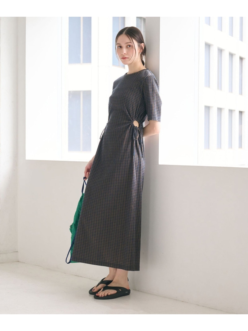 【SALE／19%OFF】サイドホール ショートスリーブ ワンピース BEAUTY&YOUTH UNITED ARROWS ビューティー＆ユース　ユナイテッドアローズ ワンピース・ドレス ワンピース ブラウン ブラック【RBA_E】【送料無料】[ Fashion]｜BEAUTY＆YOUTH UNITED ARROWS