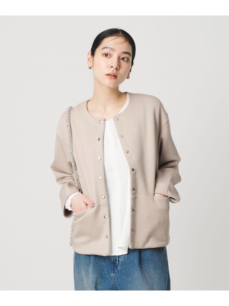【WEB限定】エアリーポンチ スナップボタンカーディガン BEAUTY&YOUTH UNITED ARROWS ビューティー＆ユース　ユナイテッドアローズ トップス カーディガン ベージュ ホワイト ブラック【送料無料】[ Fashion]