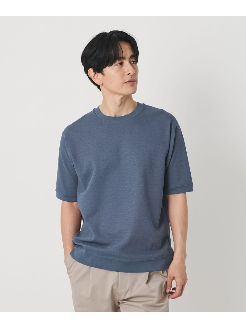 ライト ダブルフェイス ジオメ クルーネック Tシャツ 抗菌防臭 BEAUTY&YOUTH UNITED ARROWS ビューティー＆ユース　ユナイテッドアローズ トップス カットソー・Tシャツ グレー ホワイト【送料無料】[ Fashion]