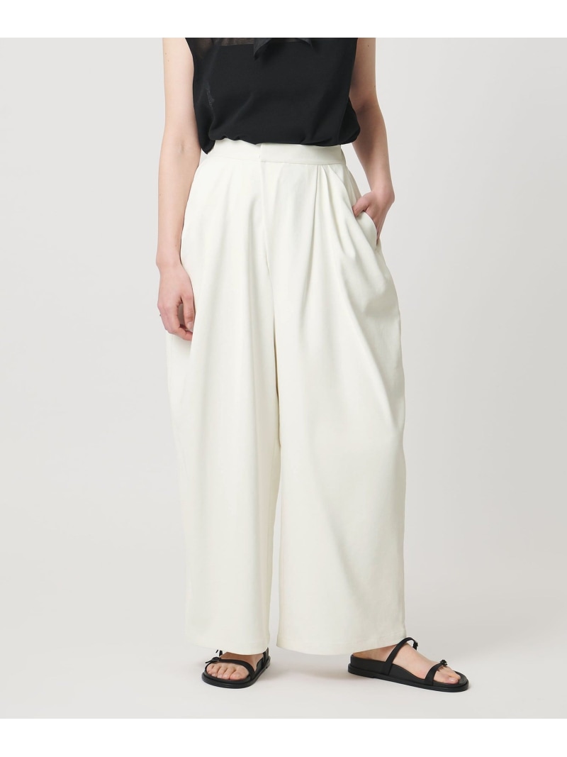＜MARW UNITED ARROWS＞デザイン タック パンツ UVカット・撥水 MARW UNITED ARROWS ビューティー＆ユース　ユナイテッドアローズ パンツ その他のパンツ ブラック ホワイト【送料無料】[ Fashion]