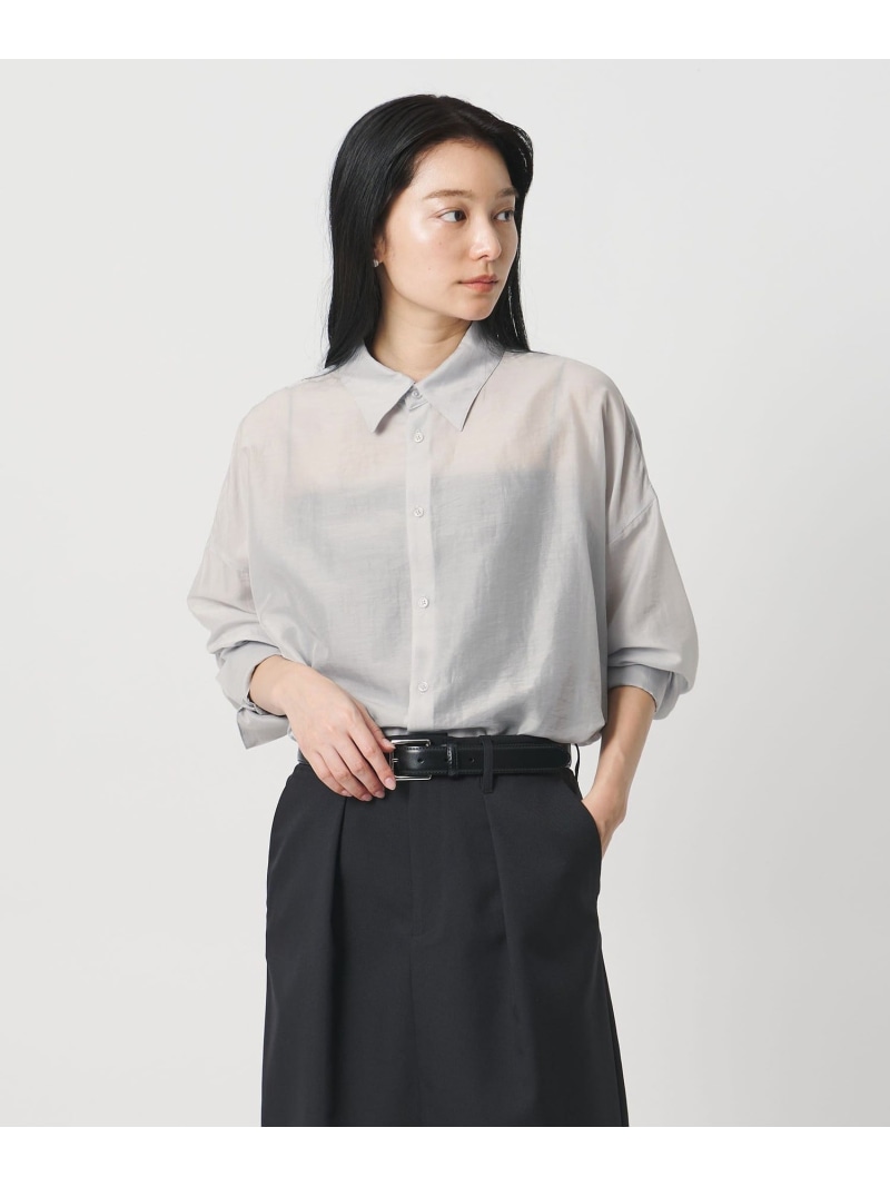 ＜MARW UNITED ARROWS＞シアー シャツ MARW UNITED ARROWS ビューティー＆ユース ユナイテッドアローズ トップス シャツ・ブラウス ホワイト グレー【送料無料】[ Fashion]