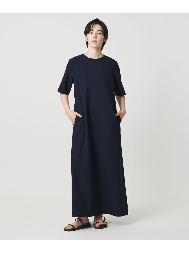 ＜MARW UNITED ARROWS＞5分袖 ベーシック ロング ワンピース MARW UNITED ARROWS ビューティー＆ユース　ユナイテッドアローズ ワンピース・ドレス ワンピース ブラック ネイビー グレー【送料無料】[ Fashion]