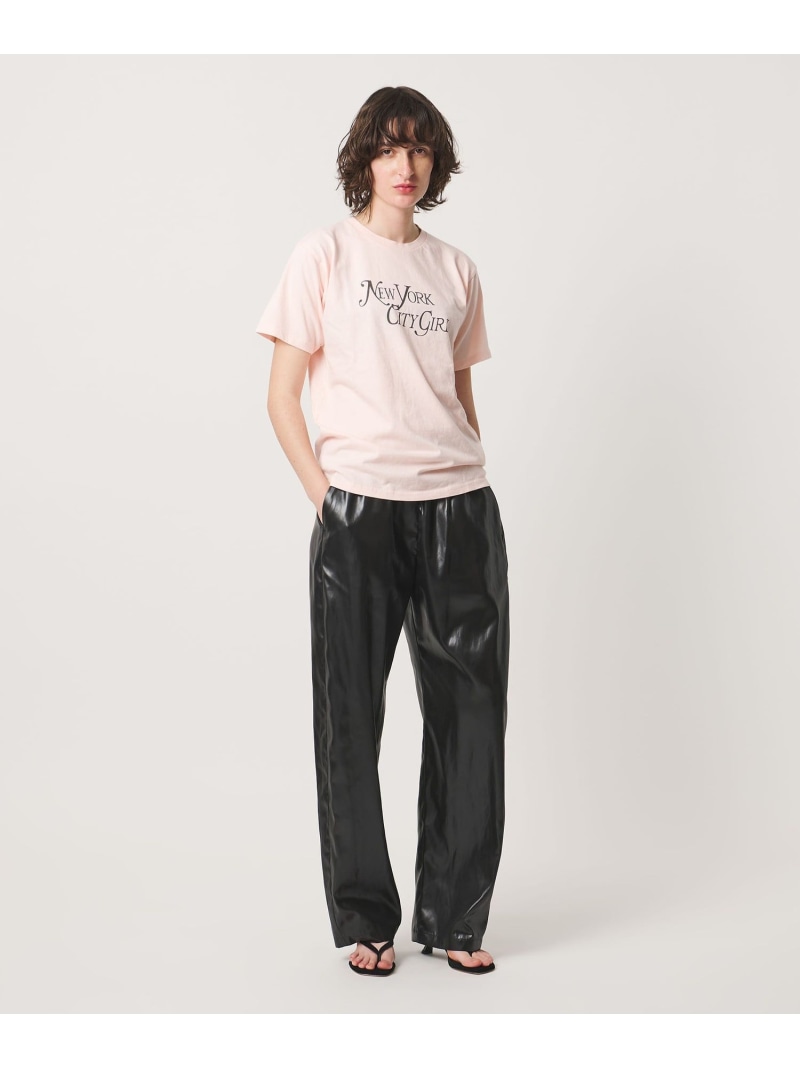 ＜6(ROKU)＞NEW YORK CITY GIRL Tシャツ 6(ROKU) ビューティー＆ユース ユナイテッドアローズ トップス カットソー・Tシャツ ピンク ホワイト【送料無料】[ Fashion]