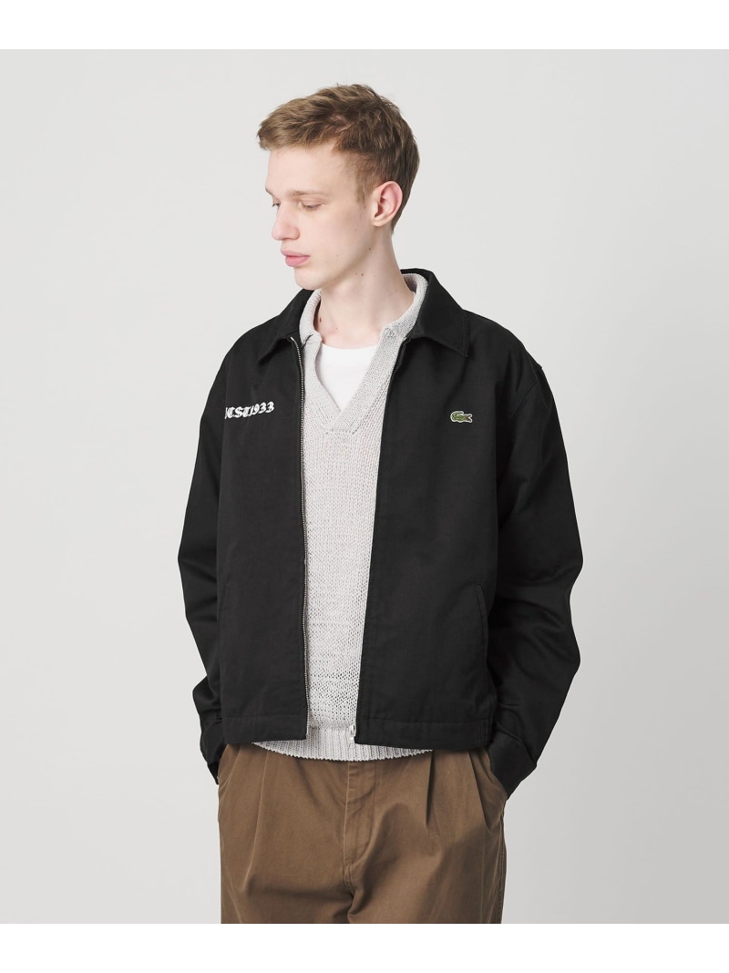 【SALE／19%OFF】＜LACOSTE for BEAUTY&YOUTH＞ジップ ブルゾン BEAUTY&YOUTH UNITED ARROWS ビューティー＆ユース　ユナイテッドアローズ ジャケット・アウター その他のジャケット・アウター ブラック ブルー ピンク【RBA_E】【送料無料】[ Fashion]