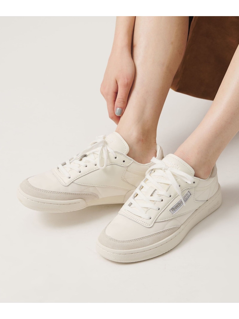 【別注】＜Reebok＞CLUB C 85 Vintage スニーカー BEAUTY\u0026YOUTH UNITED ARROWS もの言う花＆若い衆 ユナイテッドアローズ シューズ・靴 スニーカー 白いこと【貨物輸送無料】[ Fashion]