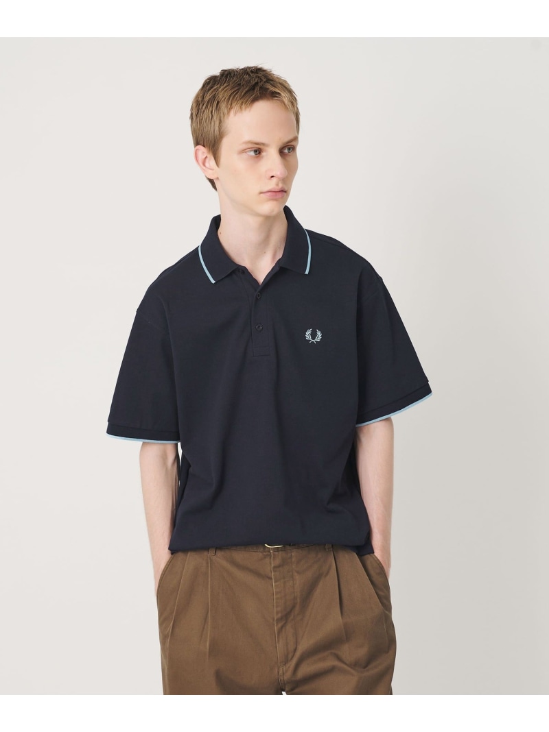 【別注】＜FRED PERRY＞ツインティップ ポロシャツ BEAUTY&YOUTH UNITED ARROWS ビューティー＆ユース　ユナイテッドアローズ トップス ポロシャツ ホワイト ネイビー【送料無料】[ Fashion]