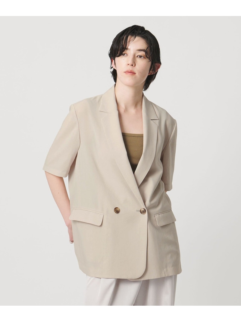 ＜MARW UNITED ARROWS＞遊撃手衣袂 ダブル 上衣 MARW UNITED ARROWS もの言う花＆若い者 ユナイテッドアローズ ジャケット・アウター テーラードジャケット・ブレザー 黒いこと ベージュ【貨物輸送無料】[ Fashion]