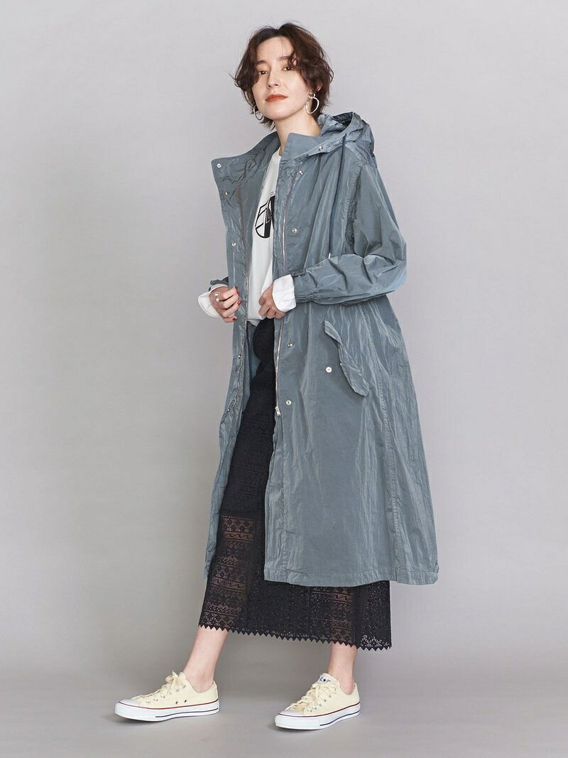海外輸入 楽天市場 Sale 50 Off By ナイロンタフタフードロングブルゾン Beauty Youth United Arrows ビューティ ユース ユナイテッドアローズ コート ジャケット ナイロンジャケット グレー ベージュ ネイビー Rba E 送料無料 Rakuten Fashion