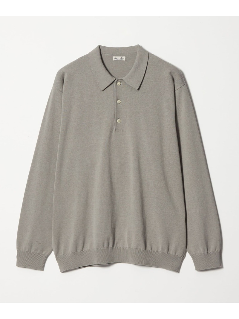 【SALE／50%OFF】＜Steven Alan＞ ハイツイスト 3B ニットポロシャツ NARROW Steven Alan ビューティー＆ユース　ユナイテッドアローズ トップス ニット ブラック グレー【RBA_E】【送料無料】[ Fashion]｜BEAUTY＆YOUTH UNITED ARROWS
