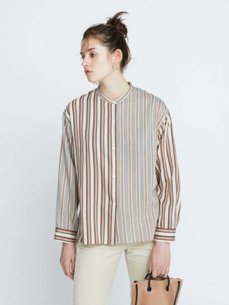 予約販売品 Rakuten Fashion By ストライプパネルロングスリーブシャツ O Beauty Youth United Arrows ビューティ ユース ユナイテッドアローズ シャツ ブラウス 長袖シャツ ブラウン Rba E 60 Off Bigcreekpeopleinaction Org