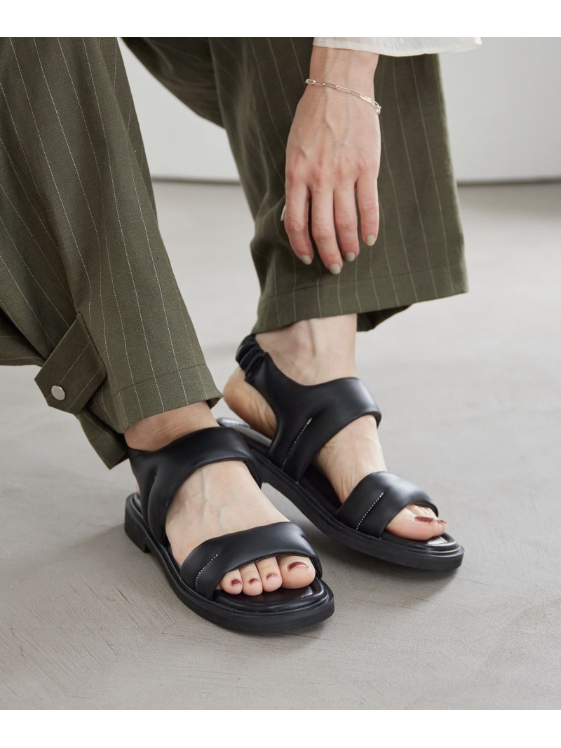 プク ステッチ サンダル BEAUTY&YOUTH UNITED ARROWS ビューティー＆ユース　ユナイテッドアローズ シューズ・靴 サンダル グリーン シルバー ブラック【先行予約】*【送料無料】[ Fashion]