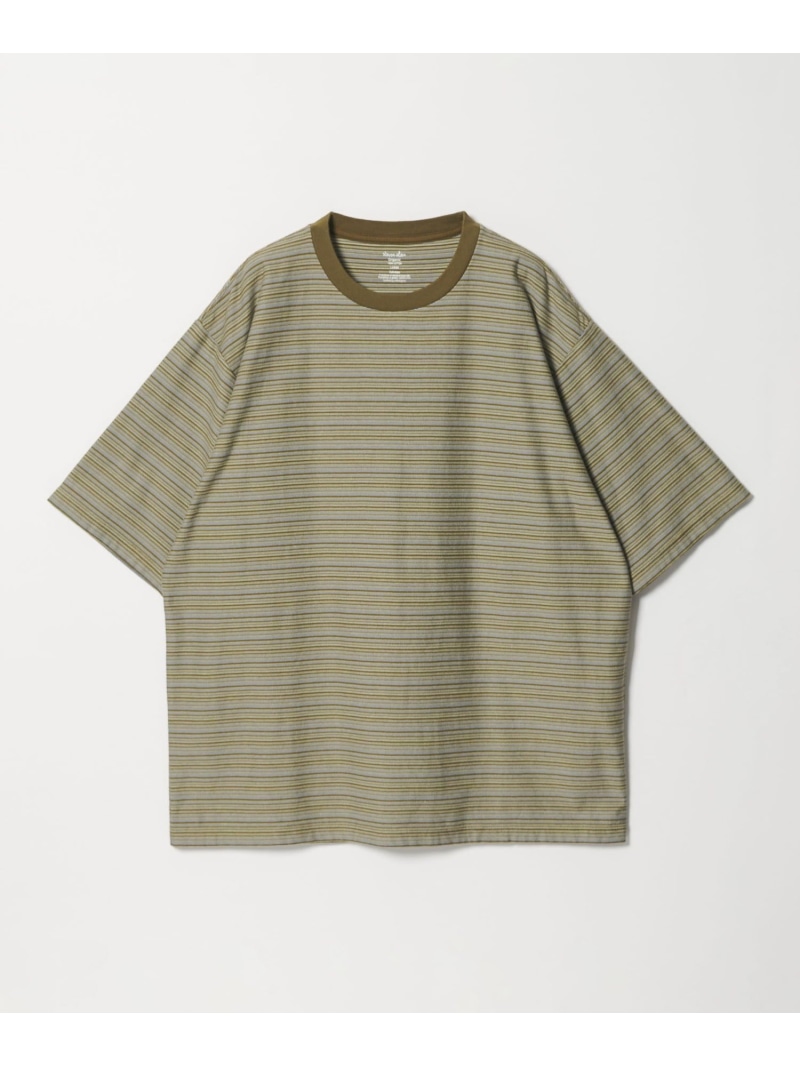 ＜Steven Alan＞ オーガニックコットン マルチボーダー ショートスリーブ Tシャツ Steven Alan ビューティー＆ユース　ユナイテッドアローズ トップス カットソー・Tシャツ ホワイト ブラウン ブラック【送料無料】[ Fashion]｜BEAUTY＆YOUTH UNITED ARROWS