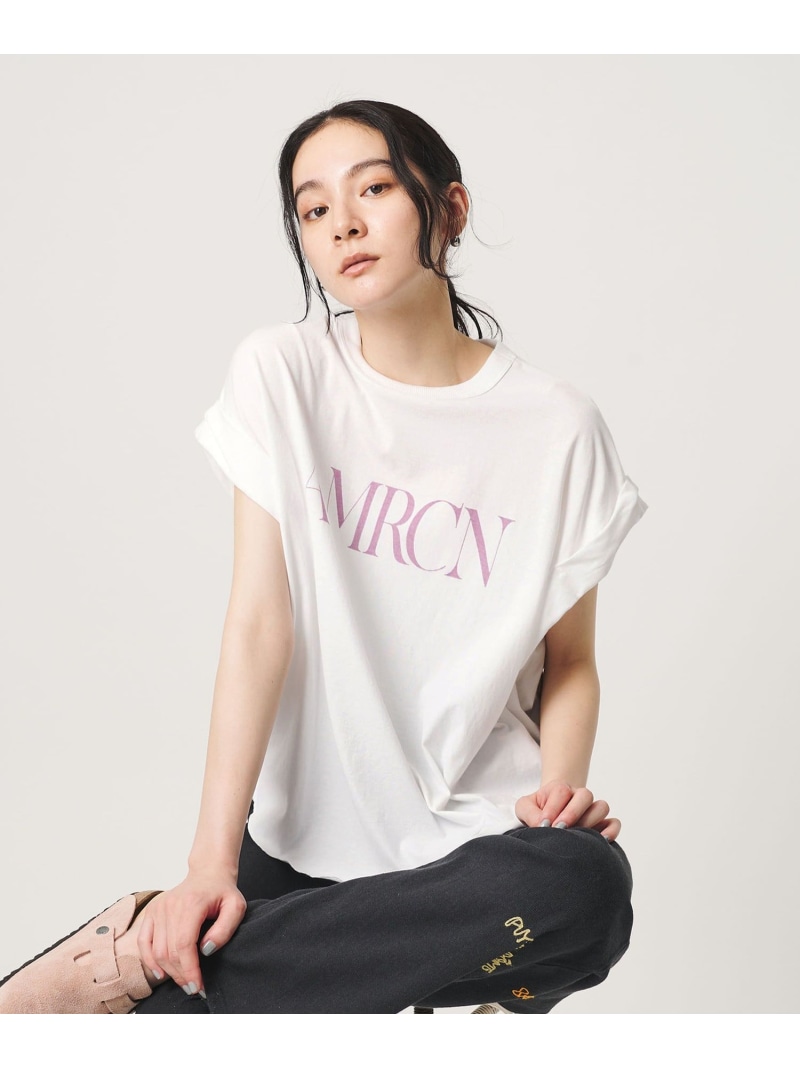 【SALE／20%OFF】＜Americana＞ロールアップ プリントTシャツ BEAUTY&YOUTH UNITED ARROWS ビューティー＆ユース　ユナイテッドアローズ トップス カットソー・Tシャツ ホワイト【RBA_E】【送料無料】[ Fashion]｜BEAUTY＆YOUTH UNITED ARROWS