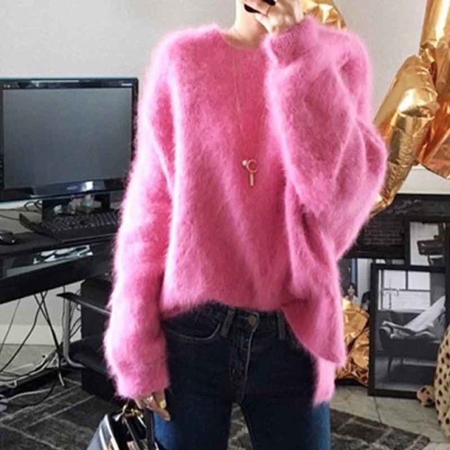 冬新作 秋冬 ニット セーター モヘア ゆるニット ふわふわ ゆったり 大きいサイズ 長袖 レディース ス 韓国 ファッション ピンク 楽天市場】トップス レディース 冬新作 秋冬 ニット セーター