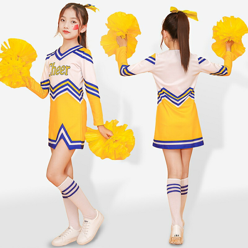 新生活 大量注文OK チアガール 子供 長袖 女の子 チアリーダー チア 衣装 子供 高品質 ダンス衣装 キッズ チアダンス 大人 大量注文OK コス ガールズ 仮装 ハロウィン ステージ レディース ジャズダンス 可愛い かわいい 女性 ユニフォーム チアリ｜BeautyANNShop