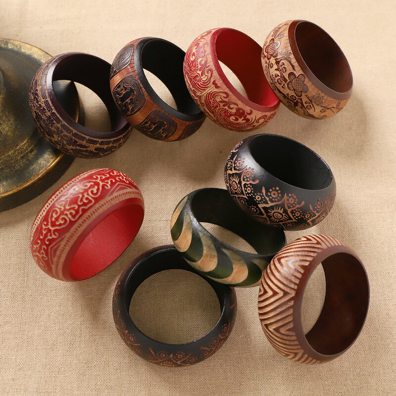 楽天市場】送料無料ウッドバングル ブレスレット バングル 木製 ウッド