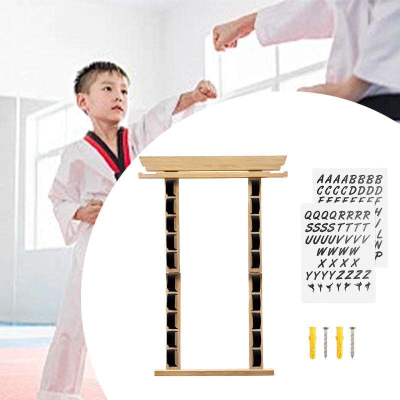 空手帯ディスプレイラック 10本収納 子供 ギフト レターホルダー テコンドー帯ホルダー収納用品 大人