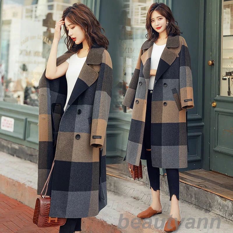 【美品】glamb チェスターコート ダブル グレンチェック 千鳥格子 4 美品】glamb チェスターコート ダブル グレンチェック 千鳥格子