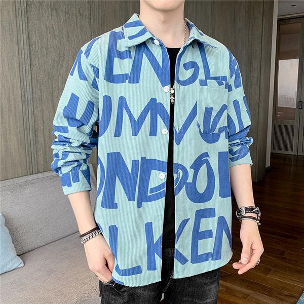 シャツ メンズ 長袖シャツ お兄系 シャツ 和柄 総柄 プリントシャツ 黒シャツ ストレッチシャツ かっこいい オシャレ ファッション バレンタイン