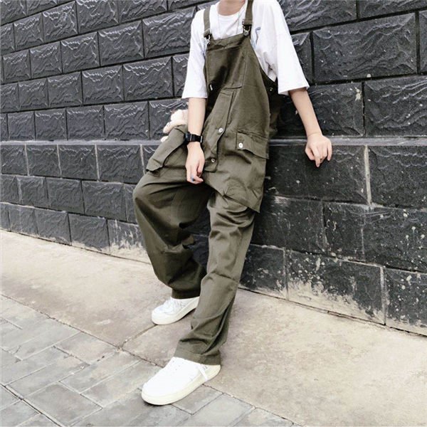 サロペット メンズ オーバーオール サルエルパンツ カーゴパンツ ロングパンツ 無地 大きいサイズ ヒップホップ 春夏秋 バレンタイン