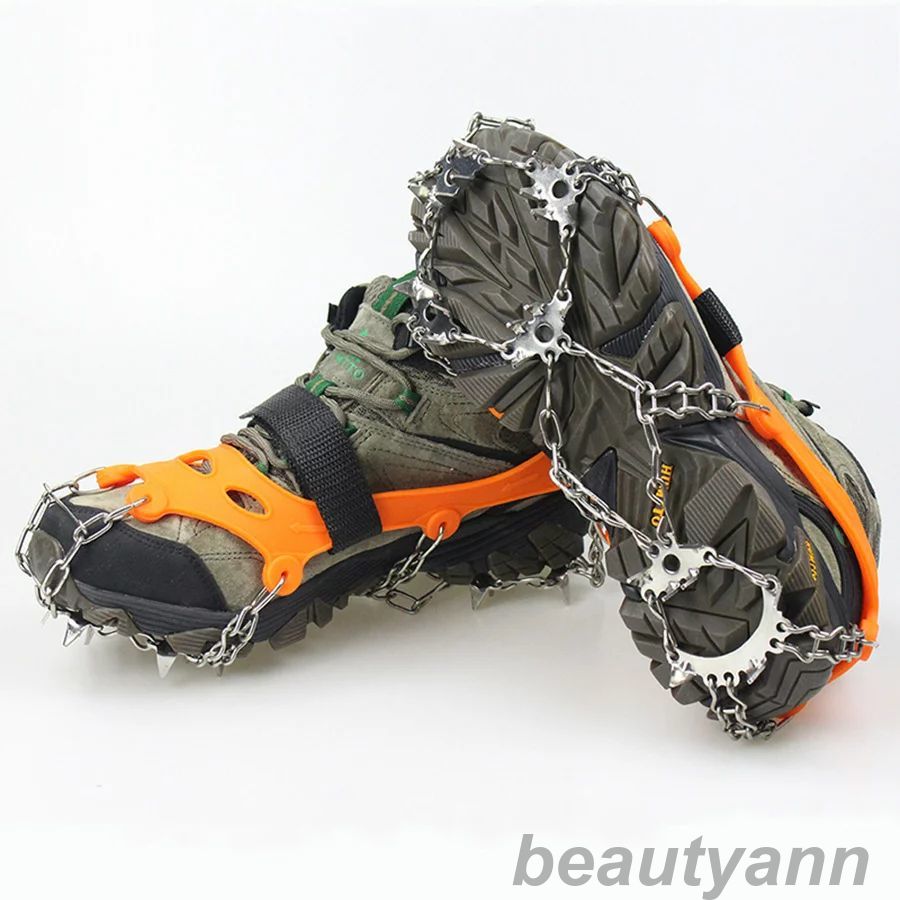 アイゼン チェーン店スパイク 19本爪 山登り 雪山 トレッキング 飾り気の無いとり備える 納める袋付き添い人 チェーン店スパイク 201ステンレス鋼製 スノースパイク 受け止める通い路 山歩き 氷魚釣り 傾倒押しとどめる 耐寒性 耐久性 男女兼用
