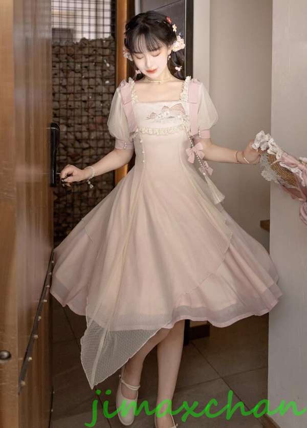 新生活 サマー Lolita系/チャイナドレス 古風漢服/長袖/opワンピース jsk /ロリータ トップス 萌え レディース ゴスロリ｜BeautyANNShop