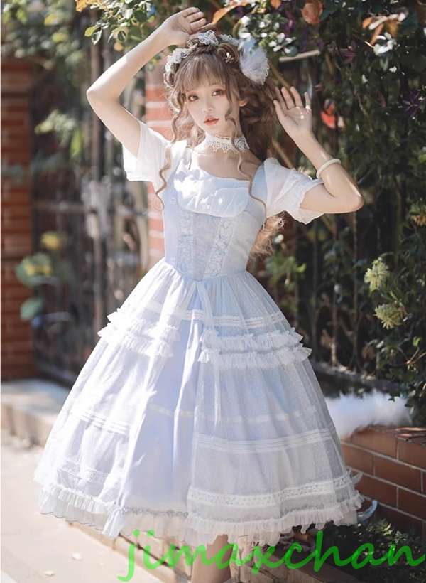 新生活 サマー /Lolita系 /ワンピース jsk OP /ロリータ トップス 萌え レディース ゴスロリ ロリータファッション 変装 トップス 吊りスカート ワンピー｜BeautyANNShop