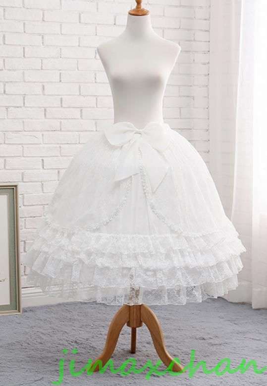 新やって行く 朱夏 Lolita系 スコート パニエ ロリータ トップス 萌え レディース ゴスロリ ロリータ流行り物 化けの皮 トップス 無地 白いこと ふわふわ 黒いこと 78珊