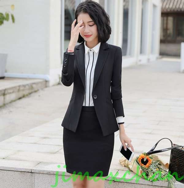 新生活 サマー レディース コート ビジネススーツ タイトスカート スカート パンツスーツ 七分袖 OL オフィス トップス 事務服 ビジネス 洗える 2点セット ベストスーツ｜BeautyANNShop