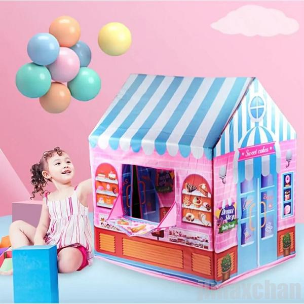 新生活 気楽 テント 子供用 お菓子屋さん お店屋さんごっこ 本格的 ケーキ ドーナツ スイーツ インディアンテント テントハウス キッズテント ハウステント キッズハウス おしゃれ かわ