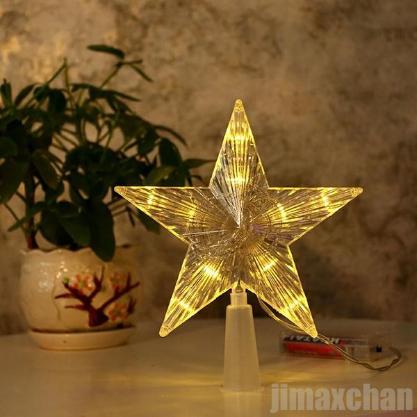新生活 気楽 ツリートッパー クリスマスオーナメント ツリートップ クリスマスツリー トップスター 星 トップ ライト led スター ツリー オーナメント クリスマス 飾り 飾り付け 室