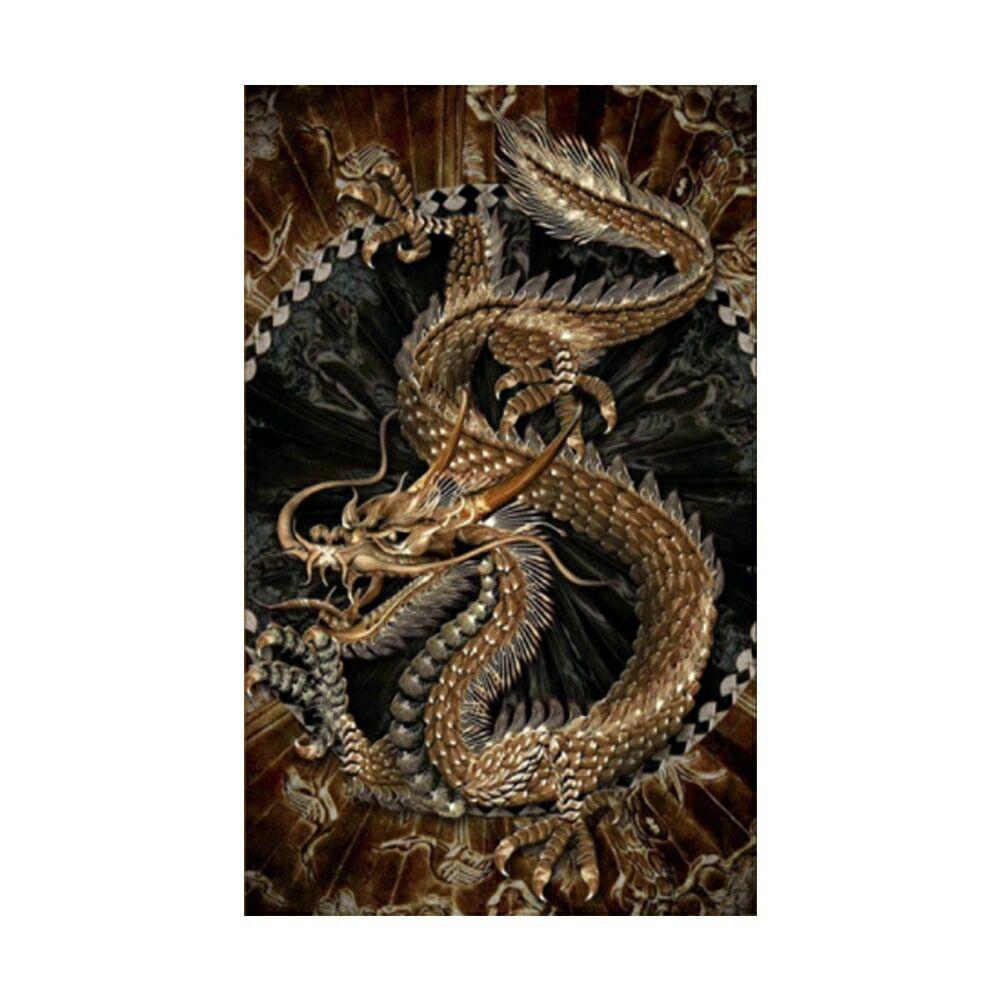 新生活 気楽 風水 ポスター 龍 ドラゴン 竜 絵 玄関 絵 龍の飾り 壁 風水グッズ 金竜 金龍 壁掛け 開運祈願 金運祈願 風水龍 アイテム 龍神 開運 金運 財産運 出世運 恋愛運