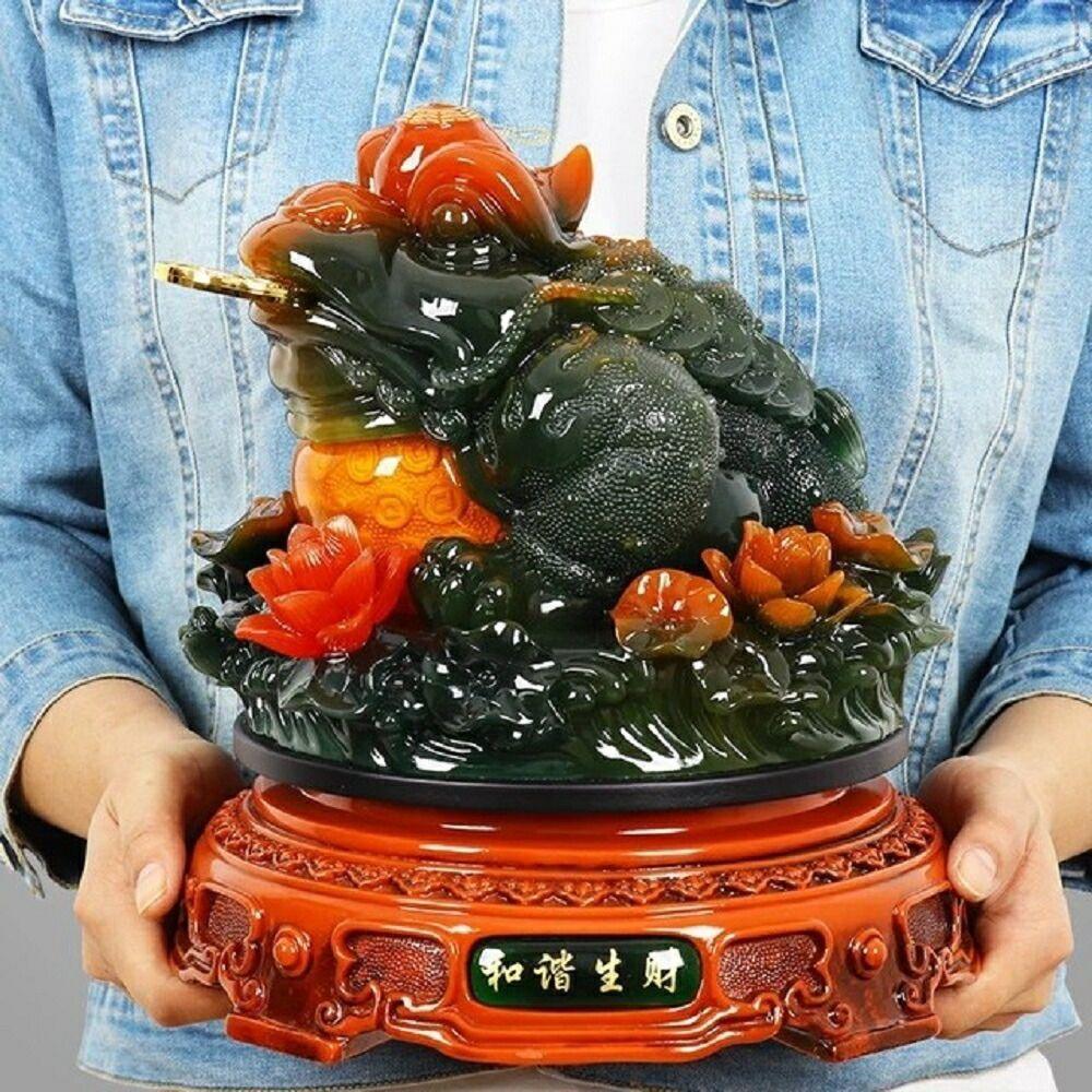 新生活 気楽 風水 蛙 特大 蓮の上に座る 蓮の花 カエル シリトン 超特大 風水アイテム 大盛況 超縁起物 幸運 祈り 浄化 金運 宝くじ 金運アップ 最強 商売繁盛 開店祝い 祝い 贈|BeautyANNShop