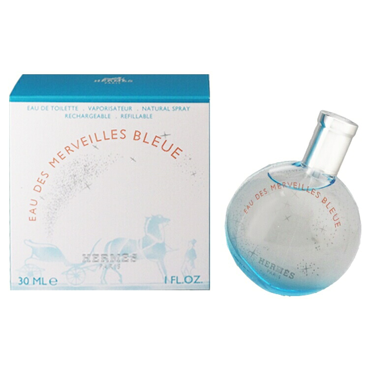 エルメス 香水 レディース オーデメルヴェイユ ブルー EDT・SP 30ml 送料無料 香水 フレグランス プレゼント 贈り物 ギフト EAU DES MERVEILLES BLEUE HERMES