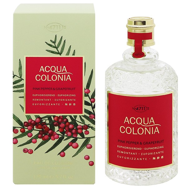 香水 メンズ レディース 4711 アクアコロニア ピンクペッパー＆グレープフルーツ EDC・SP 170ml 送料込み(沖縄・離島を除く) 香水 フレグランス プレゼント 贈り物 ギフト 4711 ACQUA COLONIA PINKPEPPER ＆ GRAPEFRUIT