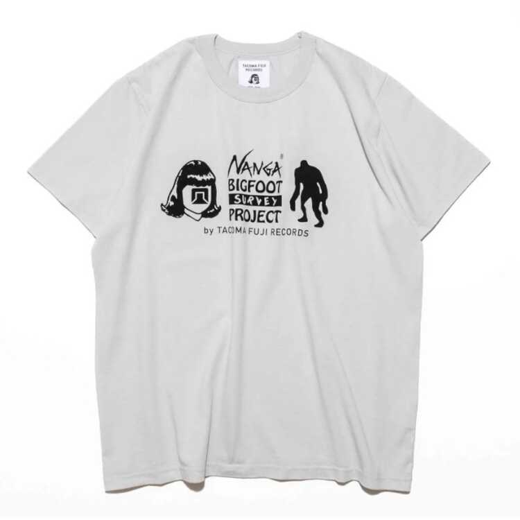ナンガ×タコマフジレコード ビッグフットサーベイプロジェクト ロゴティー(メンズ) S アイスグレー #N0000837 送料無料