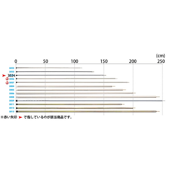 ALアップライトポール 150cm 3本継 サイズ 【激安大特価！】