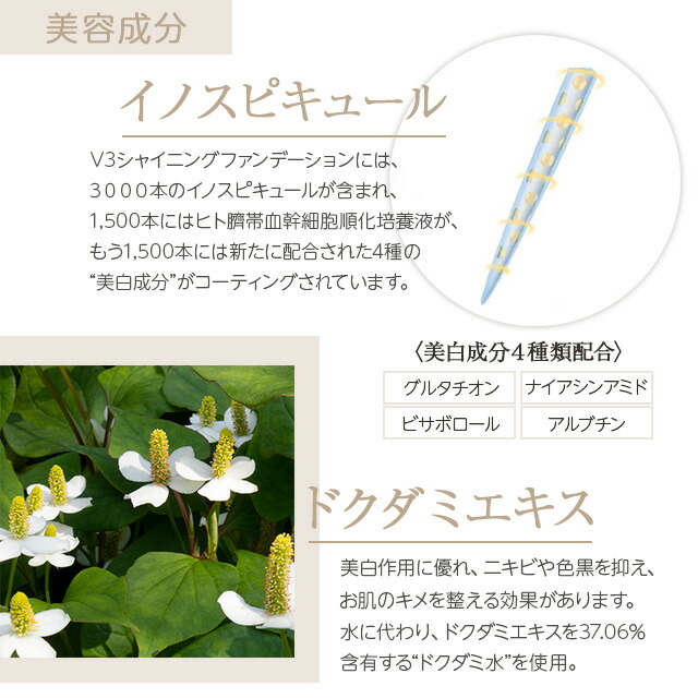 V3シャイニングファンデーションレフィル正規品15g詰替用2個セットスピケアSPICAREイノスピキュール