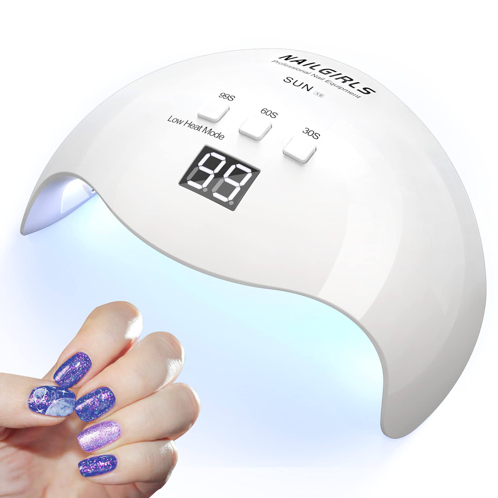 楽天市場】ジェルネイル用 LEDライト UV 硬化 40W タイマー3段階