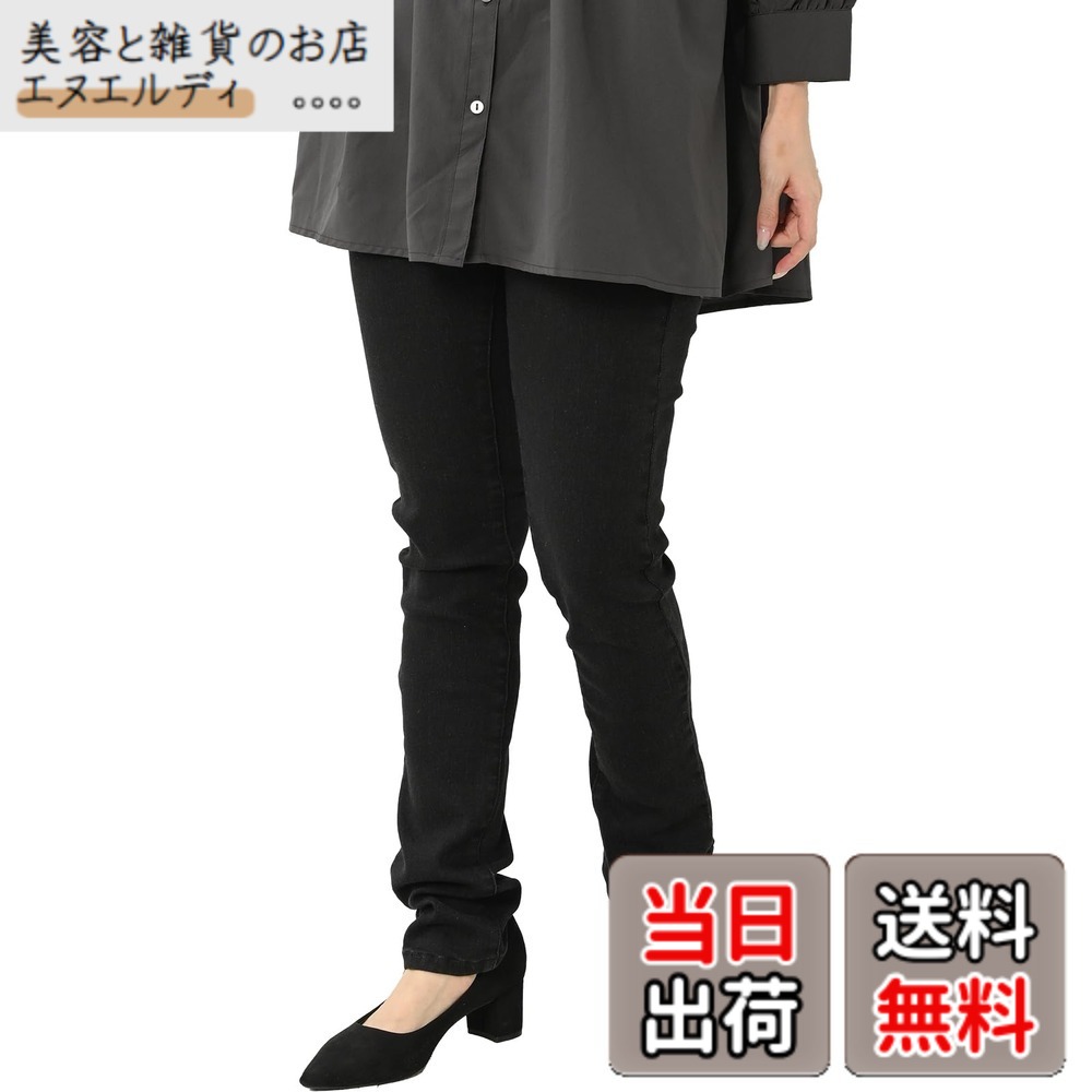 【送料無料】[JANJAM]美脚スキニーデニム 裏起毛パンツ 大きいサイズ レディース スキニーパンツ ストレッチ 美脚 細魅せ 色：ブラック80cm、サイズ：5L